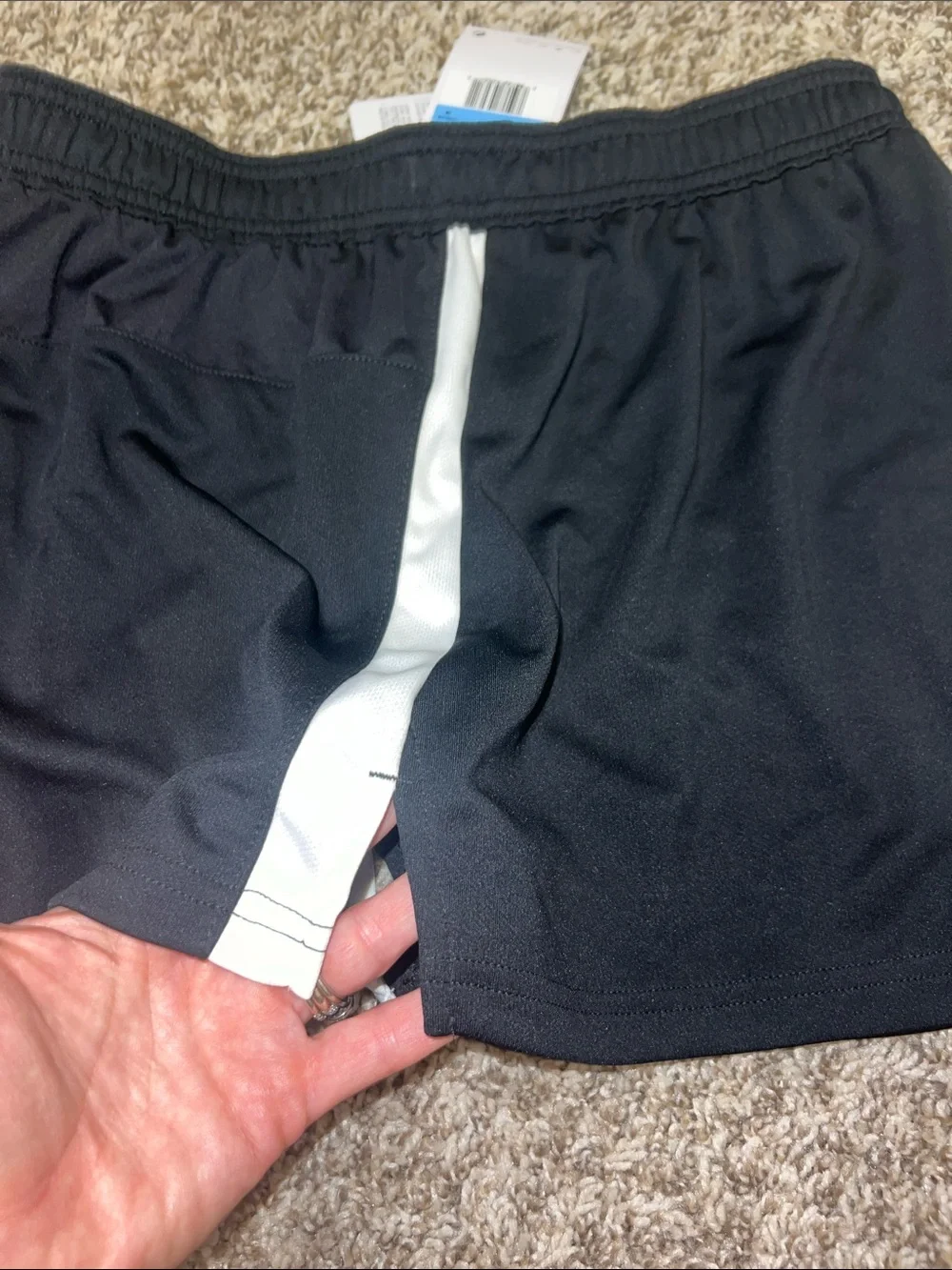 NWT! Nike Black Athletic Skirt w/ White Stripe and White Swoosh Accent Size MED